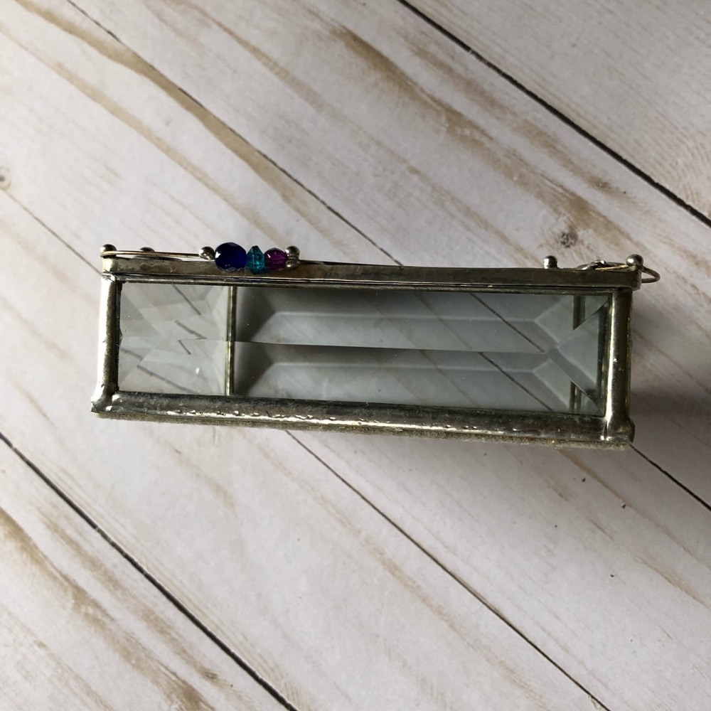 Beveled Glass Fairy Trinket Box - Picture 4 of 5